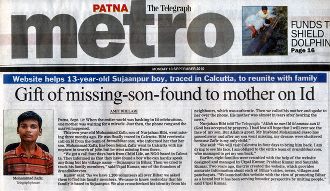 Gift of missing son foundddd to mother on id