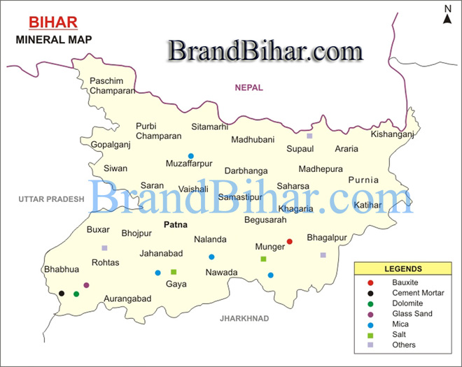 Map of Bihar Mineral