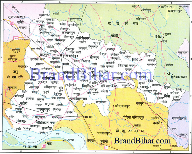 Click on the Map of Samastipur to see the large View of Samastipur Map