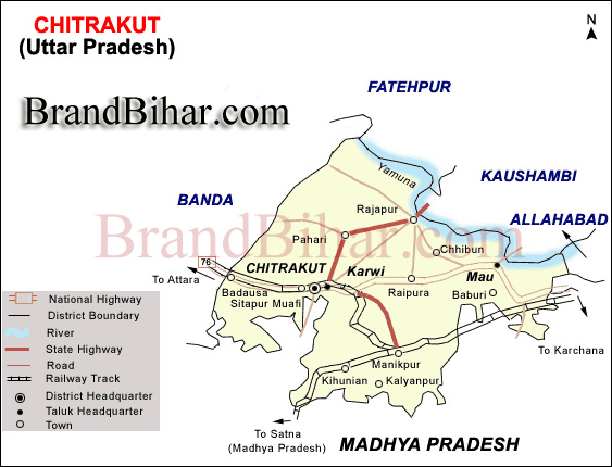 Chitrakoot Uttar Pradesh Map Chitrakoot Map Map Of Chitrakoot Uttar Pradesh Chitrakoot District Map  Brandbharat.com